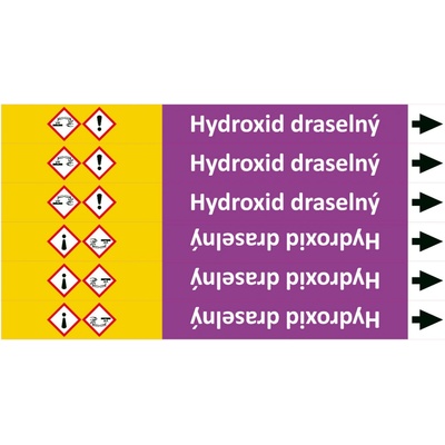 Nadrzenapalivo.cz Značení potrubí ISO 20560, hydroxid draselný PZAL 007198