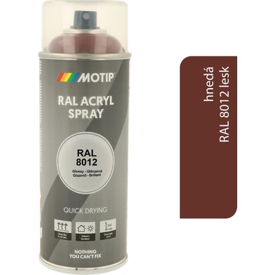 Motip Acryl 400 ml RAL 8012 lesk