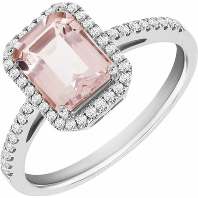 Eppi zlatý zásnubní prsten s morganitem a diamanty Winki R35886