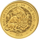The Royal Mint zlatá mince Bull of Clarence Tudor Beasts 2023 1 oz