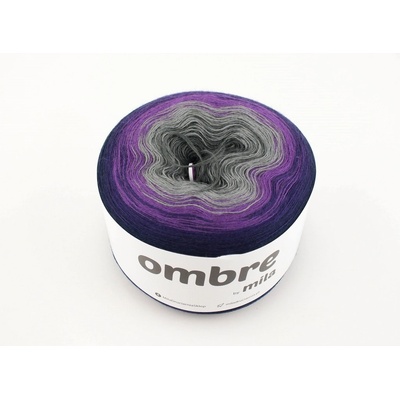 MILA OMBRE MERINO 1200m/3nitka MM07 - Fialová romance
