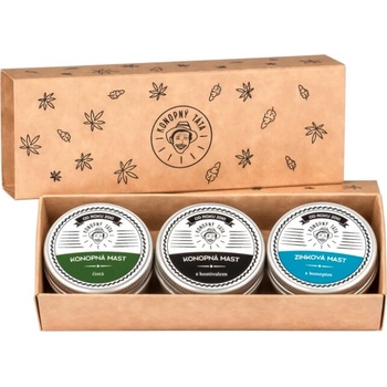 Konopný táta Triple Pack zinková mast 15 ml + konopná mast 15 ml + konopná mast 15 ml