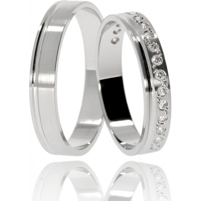 Zlatnictví Helios Zlaté snubní prsteny L 211 Se Zirkony