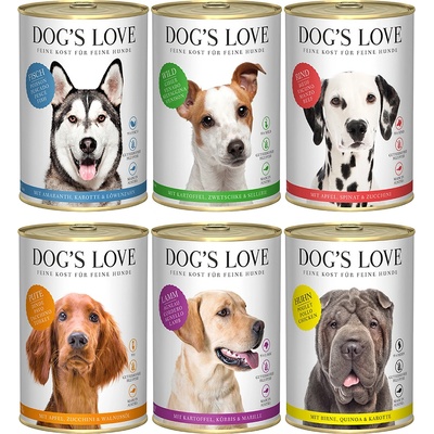 DOG’S LOVE 6x 400g Dog's Love Adult mix pack (6 разновидности) мокра храна за кучета