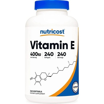 Nutricost Витамин E 400 IU 240 софтгел капсули | Nutricost (93321 (075101) NC)