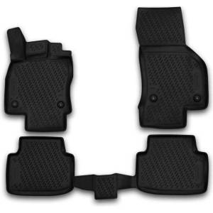 LEMENT Element 3D Rubber Floor Mats suitable for VW Passat B8 | Year of manufacture 2014-2024 | 100% Custom-fit All-Weather Mats made of TPE, high edge, waterproof, non-slip, odorless