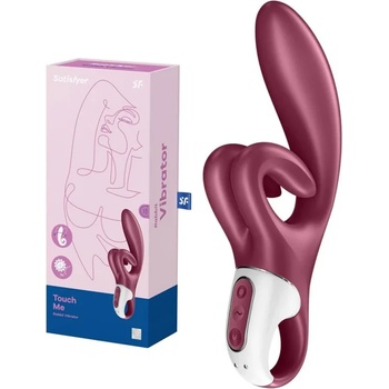 Image 1 of Вибратор с извит клитор стимулатор, 22см. - Touch Me Red (SATISFY416)