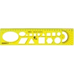 Optima Шаблонна линийка OPTIMA гъвкава жълта 30cm 53064 (53064)