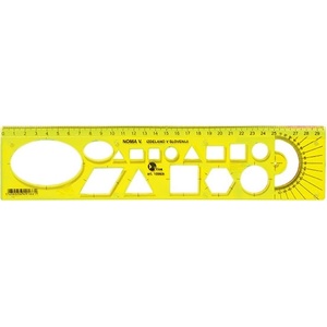 Optima Шаблонна линийка OPTIMA гъвкава жълта 30cm 53064 (53064)