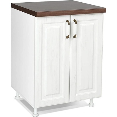 Matis Кухненски шкаф долен с две врати rustic d60 бял