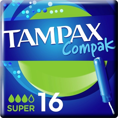 Tampax Compak Super Plus dámské tampony s aplikátorem 16 ks