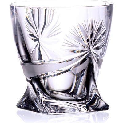 Bohemia Crystal Ručně broušené sklenice na whisky a rum Mašle 340ml (set po 6ks)