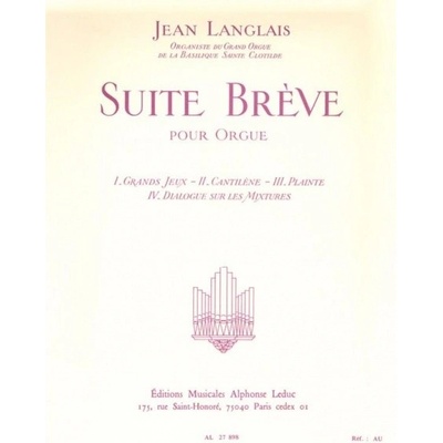 Suite Breve noty pre organ od Jean Langlais