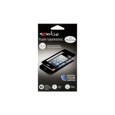 Sentio Tempered Glass Screen Protector for iPhone 4/4S Black