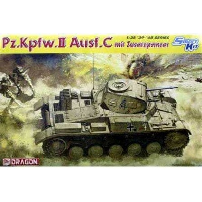 Model Kit tank 6432 Pz.Kpfw.II Ausf.C w/ZUSATZPANZER (SMART KIT) (1:35)
