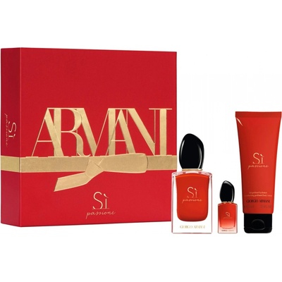 Giorgio Armani Sí Passione EDP 50 ml + telové mlieko 75 ml + EDP 7 ml darčeková sada
