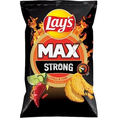 Lay's Max Strong smažené bramborové lupínky s příchutí chilli a limetky 120 g