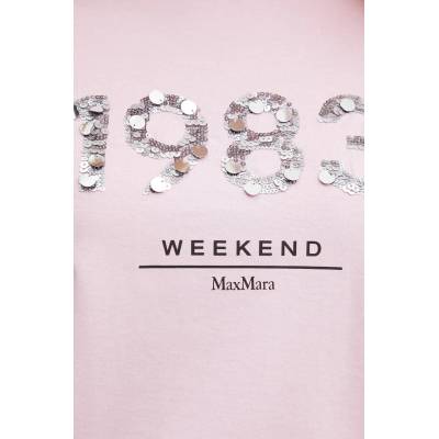 Weekend Max Mara Памучна тениска Weekend Max Mara в розово 2515971041600 (2515971041600)