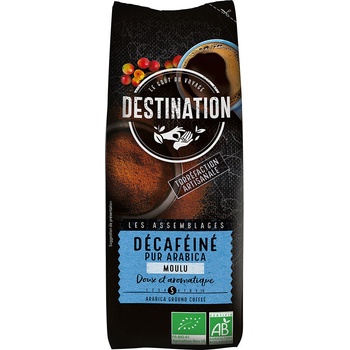 Destination Francie Káva mletá pražená 100% arabika bez kofeinu bio 250 g