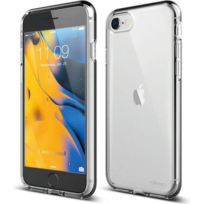 elago Cushion Case - удароустойчив силиконов (TPU) калъф за iPhone SE (2022), iPhone SE (2020), iPhone 8, iPhone 7 (прозрачен)