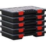 vidaXL Асортиментни кутии, 5 бр, 34, 5x25x5 см, полипропилен (152094)