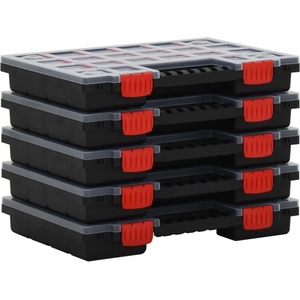 vidaXL Асортиментни кутии, 5 бр, 34, 5x25x5 см, полипропилен (152094)