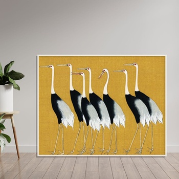 Decono Картина Жерави в Жълто