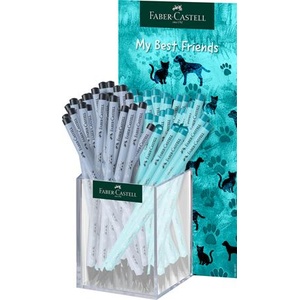 Faber-Castell Графитен молив, hb, триъгълен, faber-castell "Кучета и котки", смесена техника (111534)