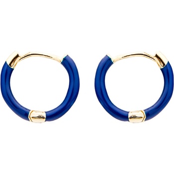 Franco Bene Kroužkové modré náušnice pozlacené 5763