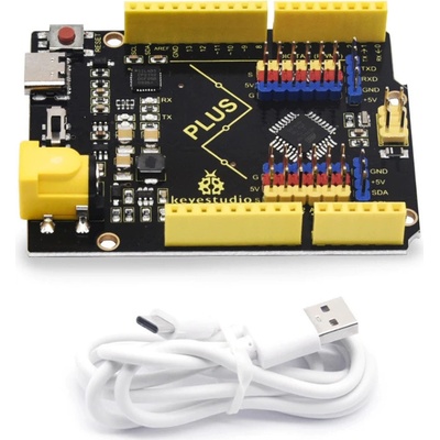 Keyestudio PLUS USB-C kompatibilní s Arduino UNO R3 + USB-C kabel