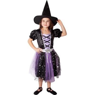Rappa Детски костюм вещица черно-лилав (M) e-obal