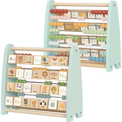 Tooky Toy obojstranné počítadlo a abeceda pastel