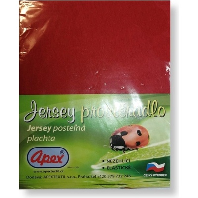 Apex jersey prostěradlo Vínové 180x200