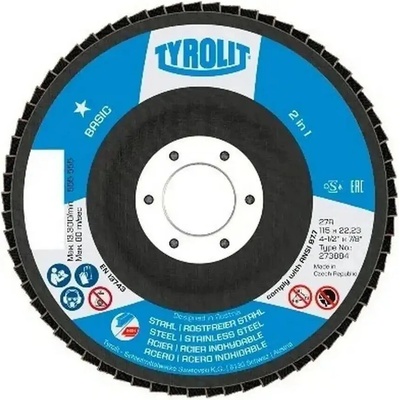Kotuc Tyrolit 115x22,23mm, ZA60-B 28A, 2in1, * Basic