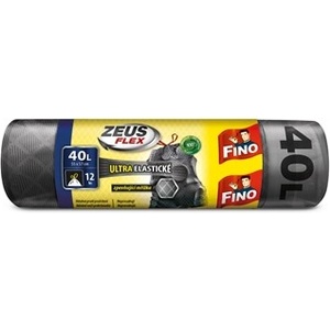 FINO Zeus Flex Прибиращи се торби за боклук, екстра здрави, 40 л, 12 бр