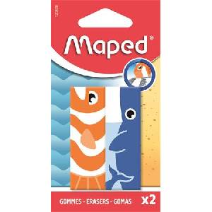Maped Ластик с животни, MAPED Animals", смесени модели, 2 бр. 123400 (123400)