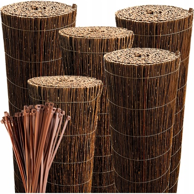Proutěný plot 90 cm x 500 cm přírodní Ogrodzenia Wiklinowe