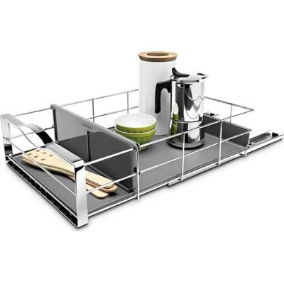 Výsuvný organizér do skříňky Simplehuman s masivním rámem z oceli, šířka 35 cm KT1119