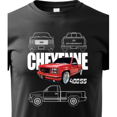 Dětské tričko Chevrolet Cheyenne 400 SS Černá Canvas tričko Bezvatriko.cz 2309