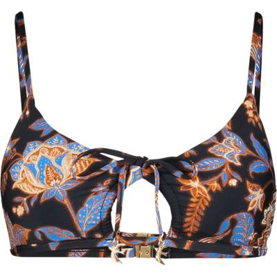 Seafolly Дамско бикини горнище Seafolly Women's Silkroad Drawstring Keyhole Bralette Bikini top - Black - размер 32 (EU) (150-2912-0111)