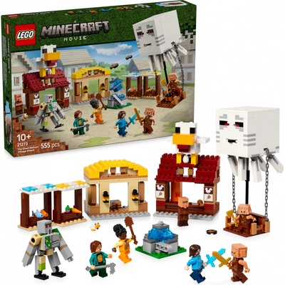 LEGO Minecraft 21273 Balón v podobe Ghasta a útok na dedinu