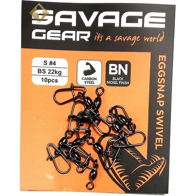 Savage Gear Eggsnap Swivel L veľ.1 26 kg 10 ks