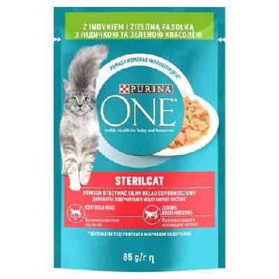 PURINA ONE Sterilcat mini filetky s morkou a zelenými fazuľkami v šťave 85g (PURINA ONE Sterilcat mini filetky s morkou a zelenými fazuľkami v šťave 85g)