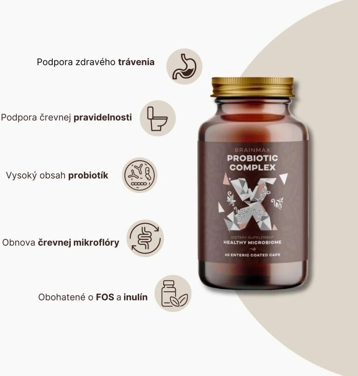 BrainMax Probiotic Complex 60 enterosolventných kapsúl