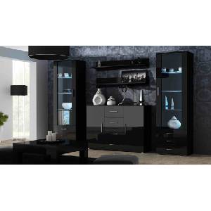 Cama meble Витрина Cama SOHO S1 черен/черен гланц (SOHOWITS1 CZ/CZ)