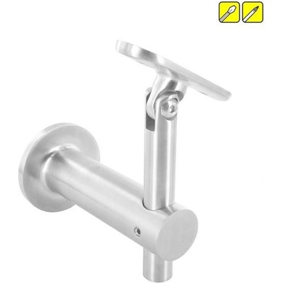 Feldmann Nerezový držiak madla 50362-240 s plochou podstavou, brus, na stenu, flexi