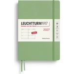 Leuchtturm1917 Weekly Calendar 2027 Medium (A5) - English, Sage, Hardcover, 145 x 210 mm, 12 months - January-December 2027, 1 week per double page, 80 g/m2 paper with high ink compatibility - 400272 (400272)