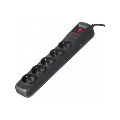 Activejet anti-surge power strip 5 sockets 5 m black