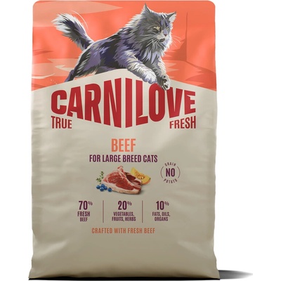 CARNILOVE TRUE FRESH Cat Dry Beef for Adult Large Breeds 2 kg