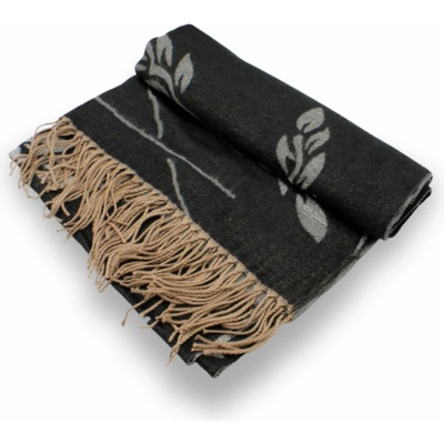 Krumlovanka Cashmere Sensation -černo -šedá oboustranná extra jemná P-72628-N